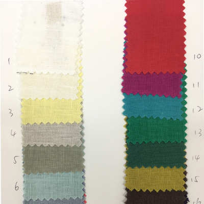 Wholesale Custom Dyed Woven 100% Linen Fabric Organic Soft Linen Fabric