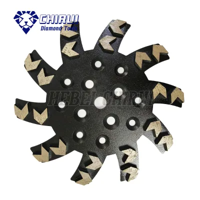 10" Fishstar Arrow Segments Abrasive Diamond Grinding Disc Stone Concrete Terrrazzo Granite Grinding Disc for Surface Grinder