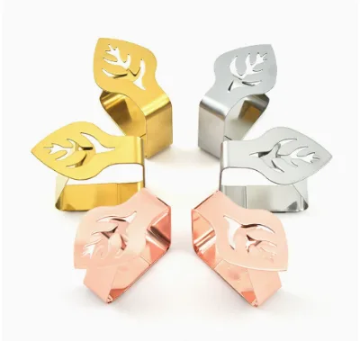 Stainless Steel Tablecloth Clips Creative Leaf Shaped Table Fasteners Thickened Anti Slip Tablecloth Holders Kitchen Gadgets