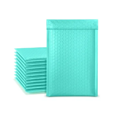 Factory Custom Bubble Mailers 6x10 Inch 50 Pack Usable Size 6x9" Teal Padded Envelopes Waterproof Bubble Envelopes