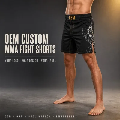 Custom MMA Fight Shorts Men Grappling Training Shorts Sports Shorts OEM Logo Label Service