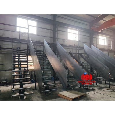 Hot Sell Galvanized Steel Staircase Open Riser Metal Steps Exterior Stair Design