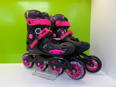 Sliding Speed Adjustable Long-Frame Large-Wheel Freestyle Inline Skating Children's Equipment PU Leather Color Box Packaging for
