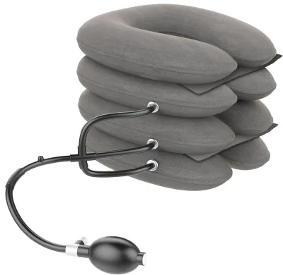 4 Layer Neck Pain Cervical Collar Adjustable Pillow Stretcher Home Traction