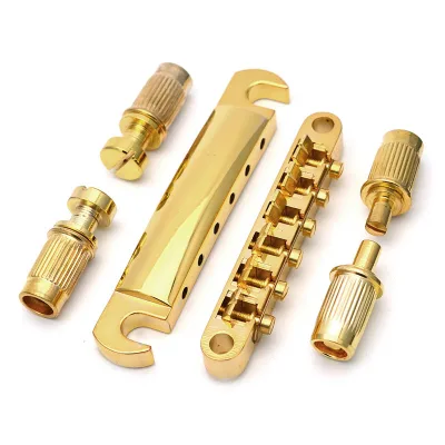 Electric Guitar Accessories Black Gold Chrome Top and Bottom Split Bridge Tuning Peg Bridge Fret
