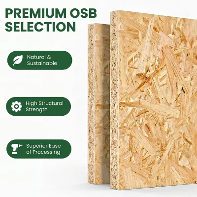Wholesale 18mm 25mm OSB2/OSB3 Wood Board 4x8 Waterproof Scratch-resistant and Stain-resistant for Packing/Furniture/Construction