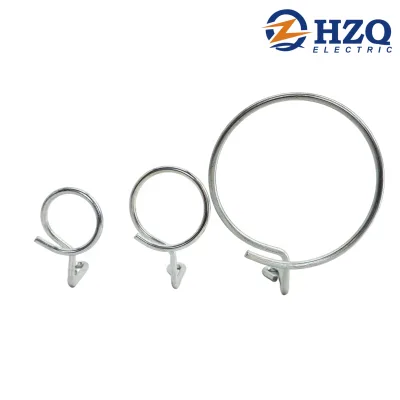 Steel Wire and Cable Bent Foot Metal Ring Sheep Eye Hook 2 Inch 4 Inch Screw-Mount Bridle Rings