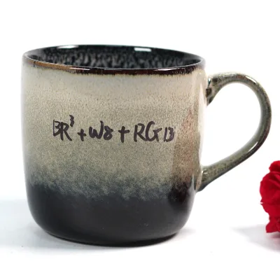 custom kiln change gradient color household water coffee cup Japanese style creative personality reaction glaze ceramic mug