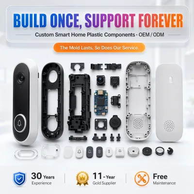 Custom Plastic Injection Molding for Smart Lock Security Camera Housing and Smart Hub Enclosure OEM ODM Services