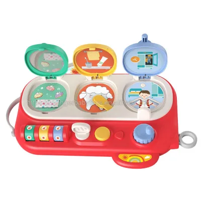HUANGER Plastic Infant Early Education Busy Board Montessori Toys Busy Board for Toddlers