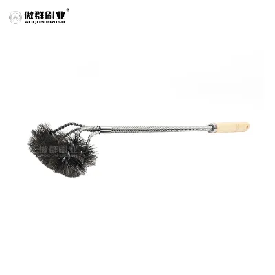 Barbecue Grill Cleaning Brush Dual Head {Bristle/Bristle-Free } Heat Resistant BBQ Tool