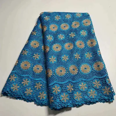 AL4497Z African Guipure Cord Lace Fabric High Quality Rhinestones for Women