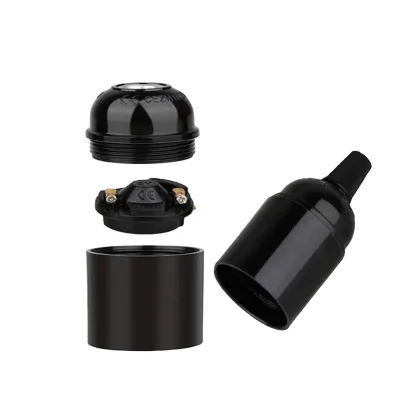 E27 Plastic Lamp Socket with Cable and Terminals
