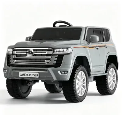 Premium Licensed Land Cruiser Ride-On Car, Remote & APP Control, 3-Speed Swing, Suspension & Towing Handle