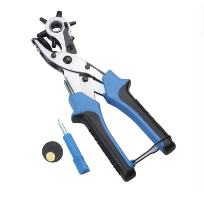 Leather Belt Hole Punch Eyelet Plier DIY Assembly Lightweight Carbon Steel Hand Tool for Watchband Strap and Dog Collar