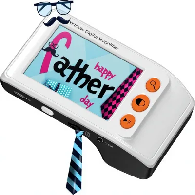 Eyoyo YS008 3.5" Portable Handheld Digital Video Magnifier 2X-25X Zoom 8 Color Modes Freeze Snapshot AV Output TV
