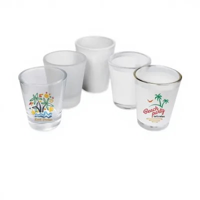 1.5oz&3oz Shot Glasses Sublimation Modern Minimalist Design Tass Wine Short Glasses  For Thermal Transfer Print Logo Image
