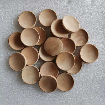 Wholesale in Stock Natural Log-color Wooden Landscape Decorative Discs Concave Blank Wooden Round Slices for DIY Home Decoration