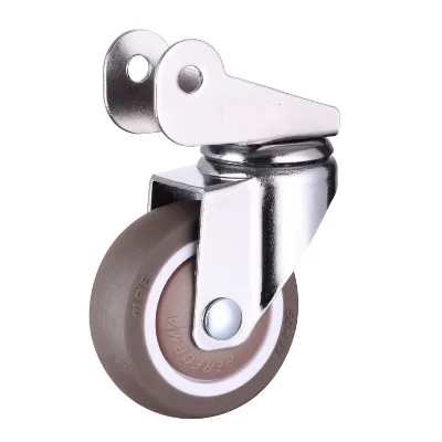 2 Inch Silent Casters for Cribs Universal 100mm PU Steel Rigid Ball Threaded Stem Baby Beds Manufacturer Designed Rubber