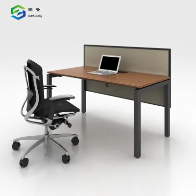Wholesale E0 Grade Single Office Desk Modern Work Table with Fabric Divider Screen for Small Office