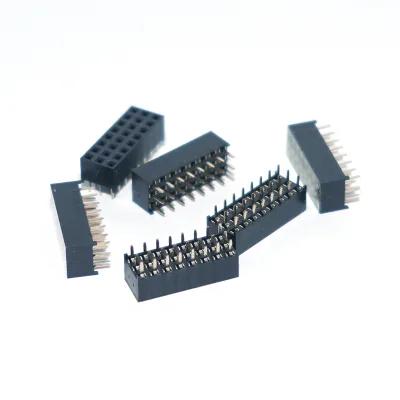 Compact Design 2.0mm Pitch 3-Row Straight Female Header 40Pins 500V Voltage PBT Insulator Connector