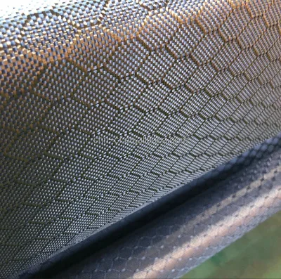 High Quality Carbon Fiber Cloth, Carbon kevlar Jacquard Carbon Fiber Fabric,hexagon Weave Pattern, Black_blue