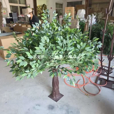 FT046 120cm Big Artificial Banyan Tree PE Plant UV Resistant Eco-Friendly Natural Touch High Quality Indoor Use Landscape