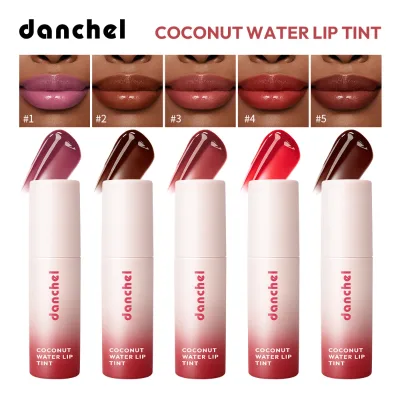 Danchel Coconut Lipgloss Bulk Water Liquid Lip Tint Hydrating Moisturizing Non-Stick Naturally Dewy Lip Oil
