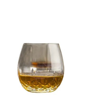 Hand Cut Stemless Wine Glasses Lead-free Crystal Drinking Glass Perfect Gift
