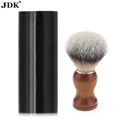 Nylon Bristle Hair Brush Shaving Cleaning Barber Brush Wood Handle Shaving Brushes With Travel Case