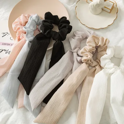 New Hot Sale Style Scrunchies Set Sport Elastic Hair Bands Plain Scrunchies Hair Bulk