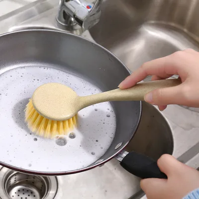 Kitchen Cleaning Dish Washing Brush Non-stick Oil Wash Pot Brush With Long Handle Brush Tools