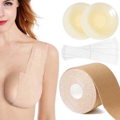 OEM Private Label Large Size Waterproof Anti-glare Uplift Side Boob Lift Tape Breast Tape Nipple Covers Set for Large Breasts