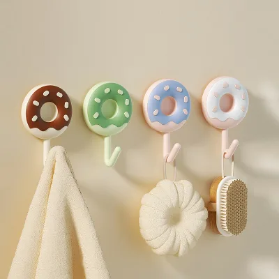Wholesale ABS Seamless Strong Adhesive Hooks Cute Wall Mounted Eco-Friendly Multifunction Clothing Hooks