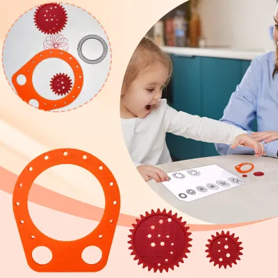 Cross-Border Student Drawing Stationery with New Geometric Drawing Tools Plastic for School Use