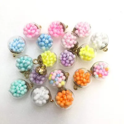 16mm Round Crystal Glass Ball  Pendant With Foam  Pendant for Jewelry Making Pendant Accessory