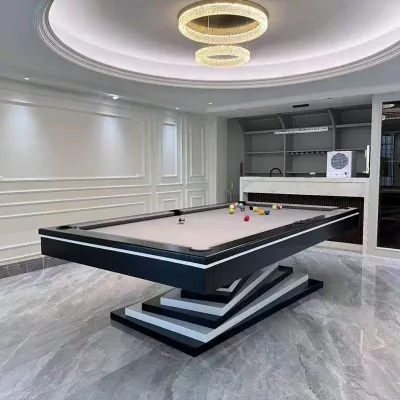 2026 New Designs High-End Modern Luxury Customizable Pool Billiard Tables 9ft/8ft/7ft Solid Wood Slate Real Leather
