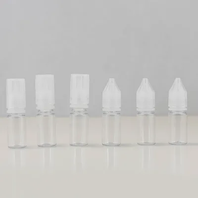 plastic bottle with white  children safe cap clear bottle
