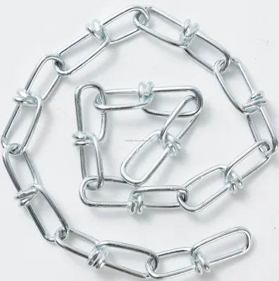 DIN5686  Double Loop Chain  American Standard Wedless  Knotted Chain Zinc Plated