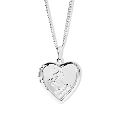 Unicorn Photo Frame Heart Locket Necklace Diy Lockets for Photos Pendant Necklace