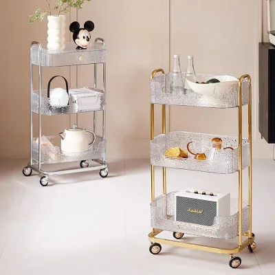 Multi-Functional Cutting Work Cabinet Trolley for Barbershop Beauty Salon Stainless Steel Tools Network Red Hair Salon Car Tool