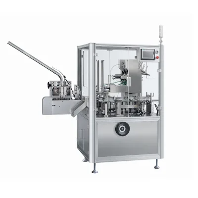 High-Speed Vertical Automatic Packaging Machine for Cosmetics and Toothpaste for Filling and Sealing Boxes in the Food Industry