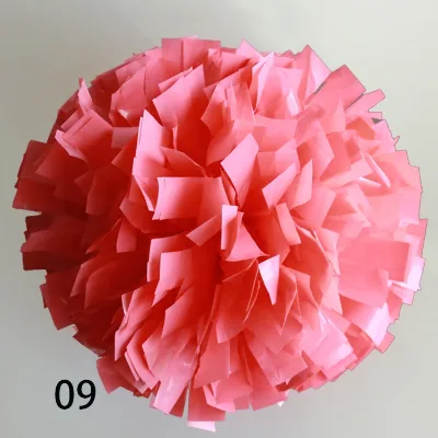 Factory Hot Sales Cheerleading PomPoms Different Color Two Heads Hand Held Cheer Pom Balls Plastic 15colors Can Free Combination