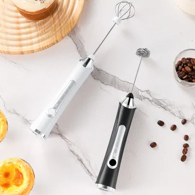 Modern Plastic Electric Milk Frother Coffee Frother with Three-Speed Adjustment and Milk Mixer Function