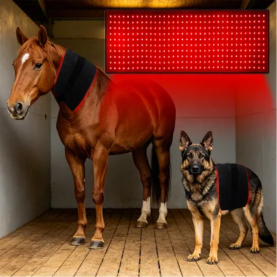 LED Photobiomodulation Therapy Wrap 660nm 850nm Infrared Red Light Equine Recovery Device for Dog Cat Horse Canine Feline