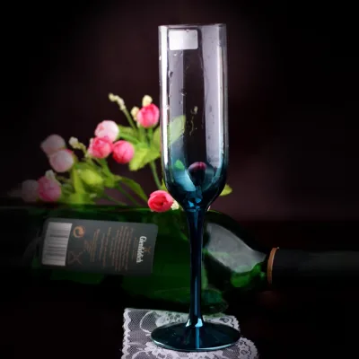 Blue Stem Champagne Glass Flute Elegant & Unique Design for Your Special Occasions