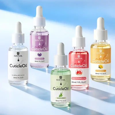 19 Flavors Clear Cuticle Oil with Vitamin E Fruit Fragrance Strengthen Nail Care Product