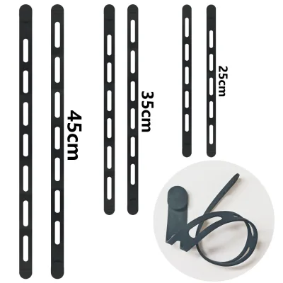 25/35/45 cm Multi-functional Silicone Cable Ties Outdoor Bundling Straps for Household Storage & Product Packaging