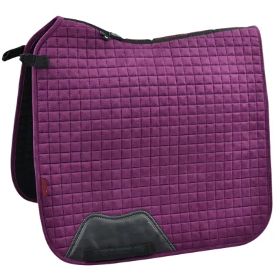 Wholesale Customized Suede Fabric Hand Stitching PU Leather Reinforcement Dressage Horse Saddle Pads