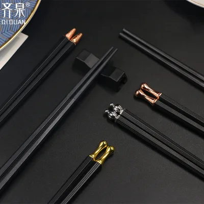 Stock Flat Glass Fiber Bts Korean Custom Chopsticks Wedding Matte Gold Sushi Reusable Korean Chinese Customized Chopstick